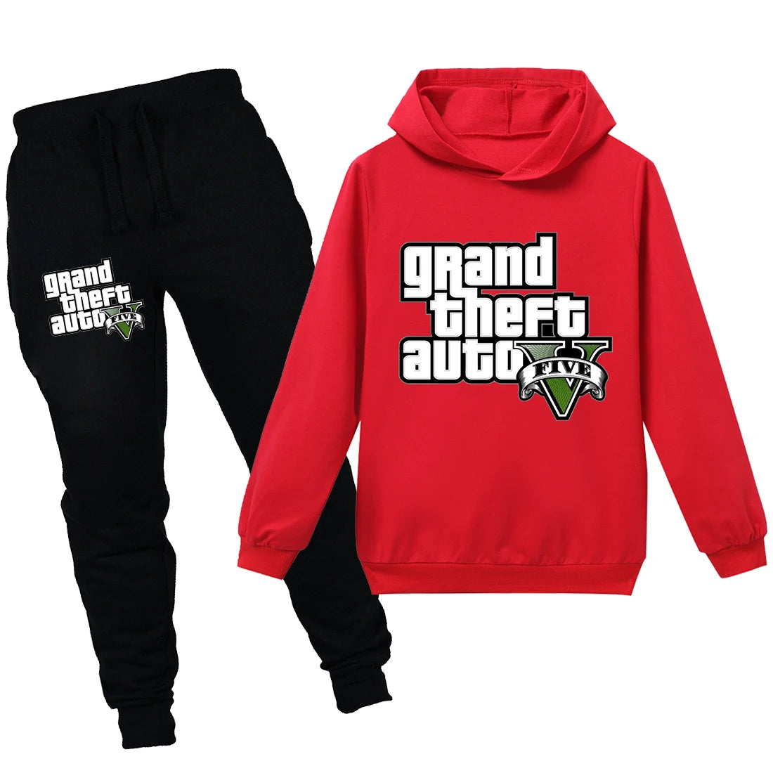 Grand Theft Auto V GTA 5 Kids Hoodies Pants 2pcs Sets Long Sleeve Pullover Boys Sweatshirt Teenage Girls Clothing 12 14 Years