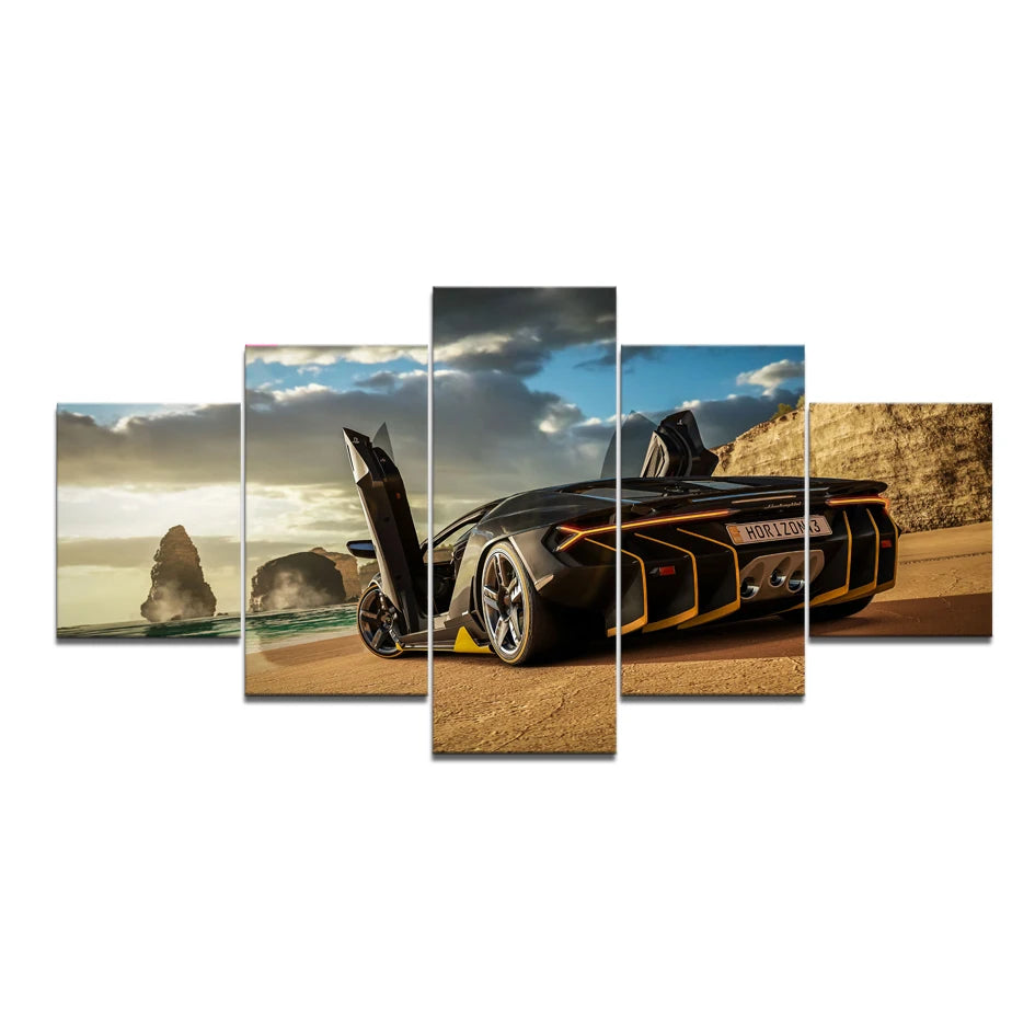 Forza Horizon Large Wall Art Posters Prints Pictures Paintings RealBadGrandpa Home Decor Decorations - No Framed Canvas 5Pcs Modular