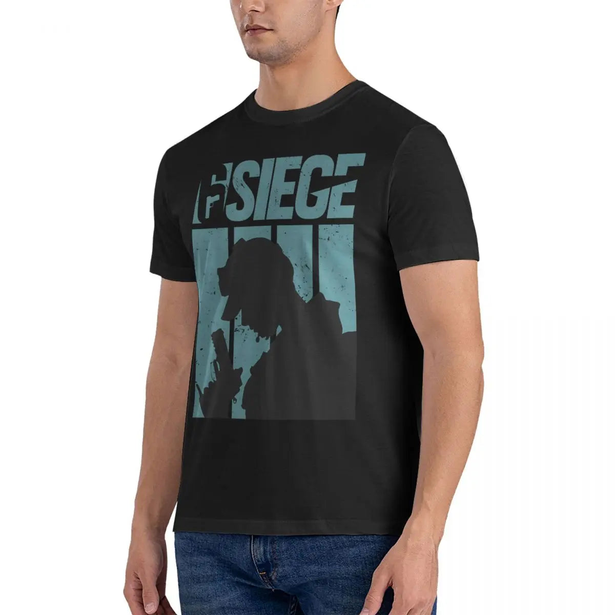 Rainbow Six Siege T Shirt Men's Pure Cotton Operative T-Shirt Round Neck Short Sleeve Tops Gift