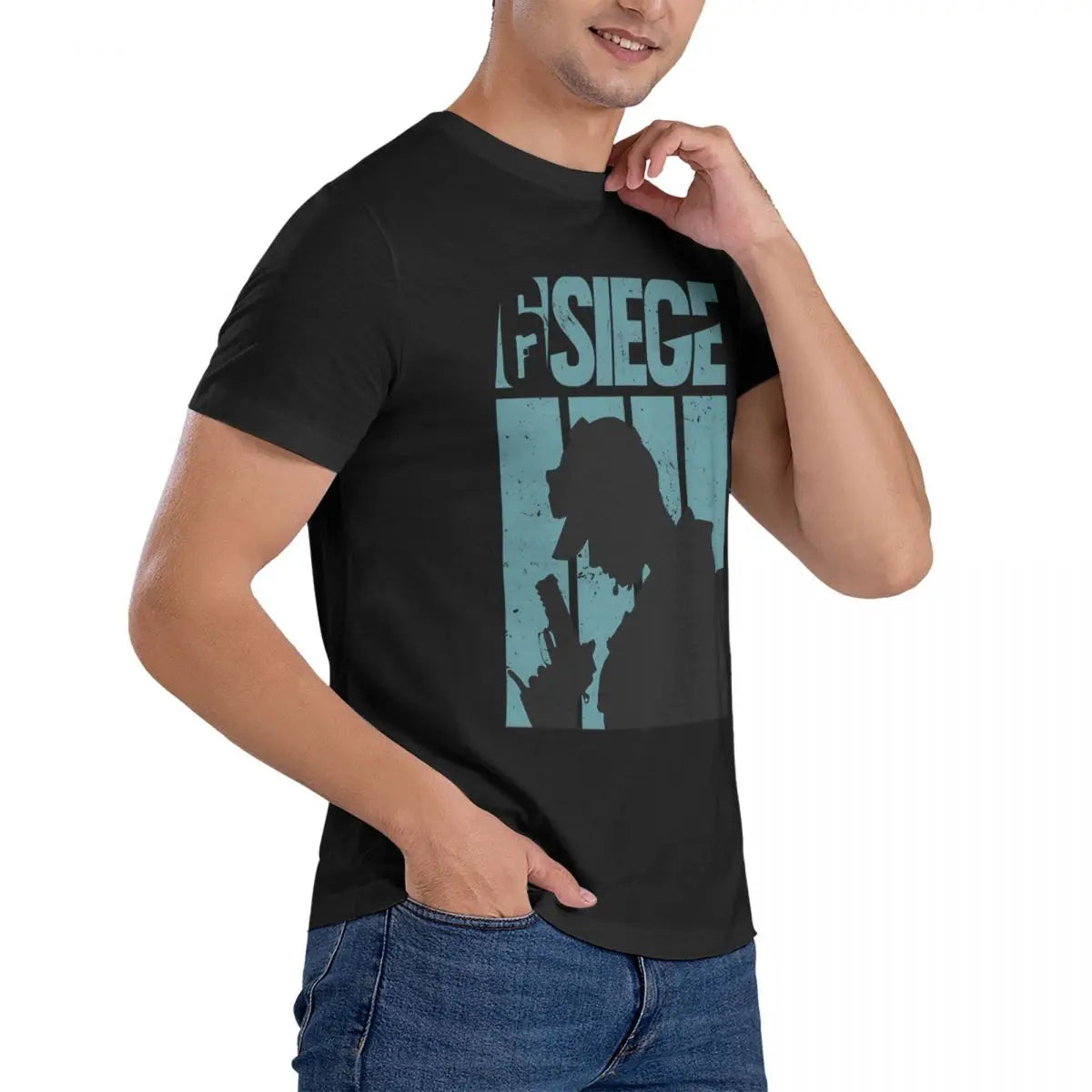 Rainbow Six Siege T Shirt Men's Pure Cotton Operative T-Shirt Round Neck Short Sleeve Tops Gift