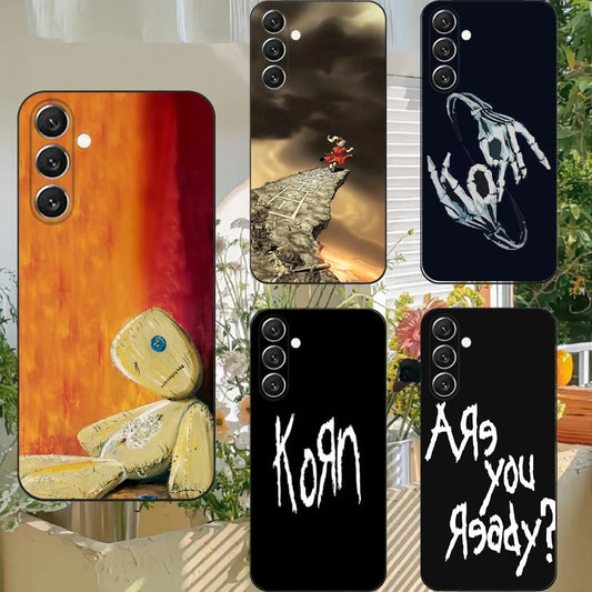 Korn Nu Metal Heavy Metal Metalcore Rock Band Phone Case For Samsung S21,S22 Ultra,S20,S30 plus,S22 plus,S23,S30 ultra 5G Silicone Cover