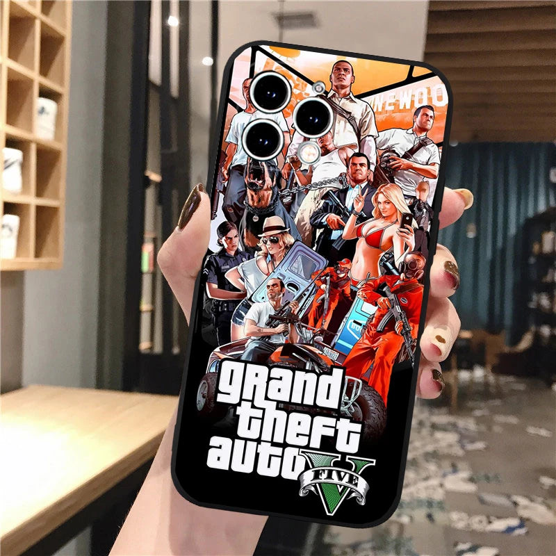 Rockstar GTA 5 Grand Theft Auto Phone Case For iphone 15 14 Pro Max 13 12 11 Pro Max XSMax XR 12 13 mini 14 Plus