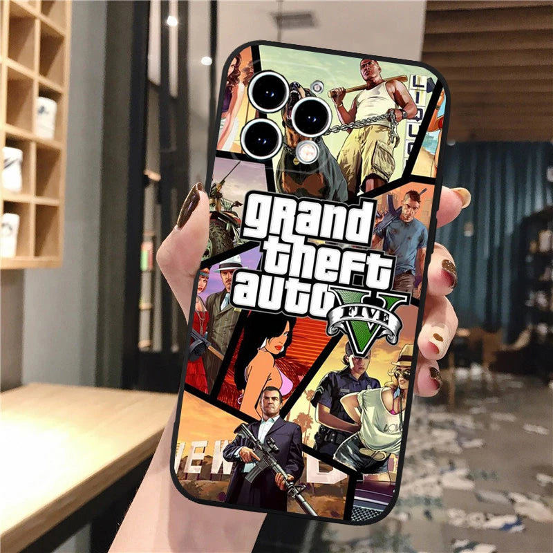 Rockstar GTA 5 Grand Theft Auto Phone Case For iphone 15 14 Pro Max 13 12 11 Pro Max XSMax XR 12 13 mini 14 Plus