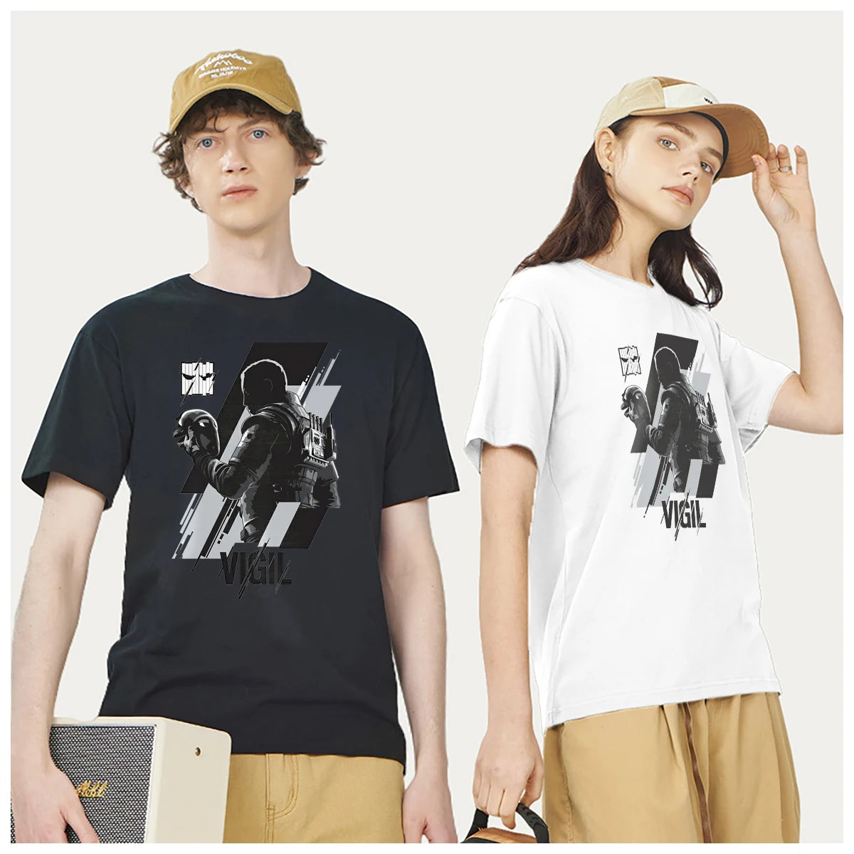 Rainbow Six Siege Game hiphop print t shirt mens Women Trendy Fashion 100% Cotton summer casual Streetwear Unisex couple Y2k