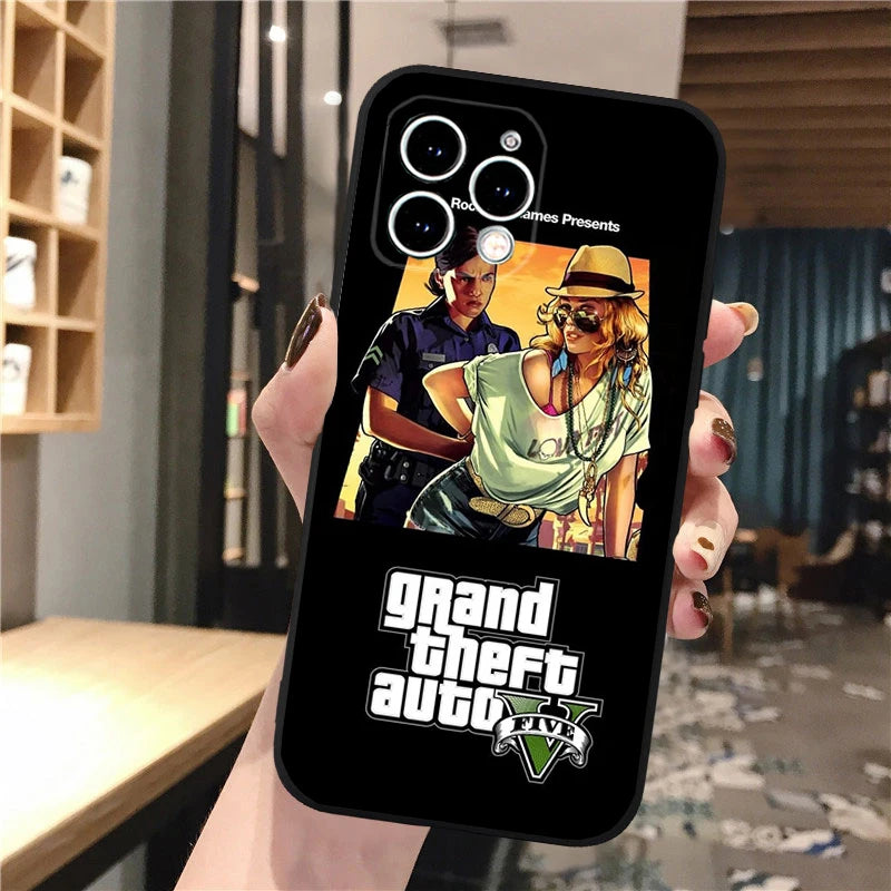 Rockstar GTA 5 Grand Theft Auto Phone Case For iphone 15 14 Pro Max 13 12 11 Pro Max XSMax XR 12 13 mini 14 Plus